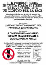 Digiuno per la pace