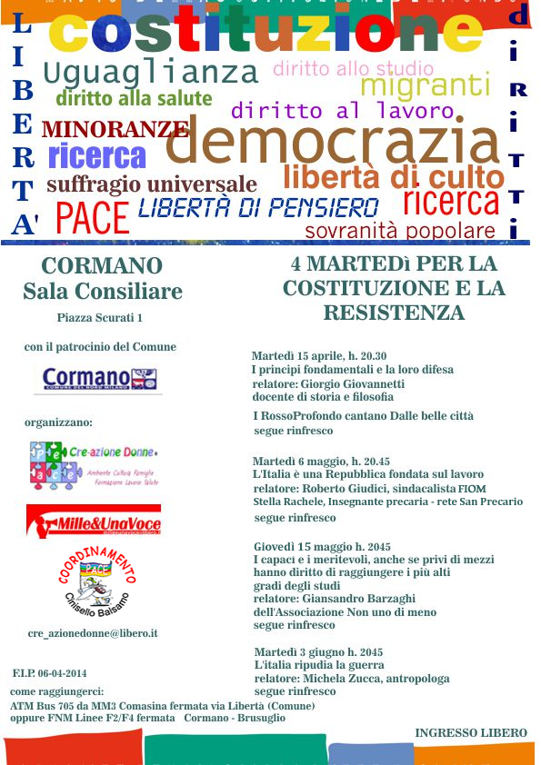 4 martedì per la Costituzione